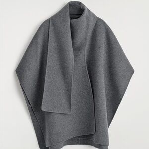 COS DOUBLE-FACED MERINO WOOL SCARF CAPE
